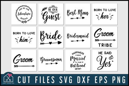Wedding SVG Bundle - Craft House SVG