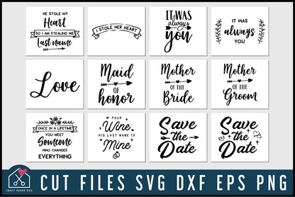 Wedding SVG Bundle - Craft House SVG