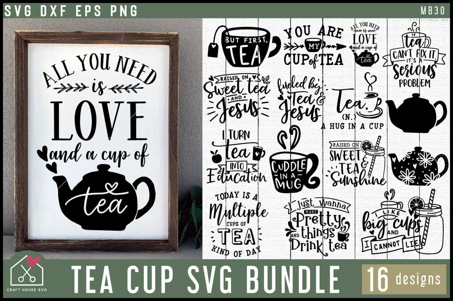 Tea SVG Bundle - Craft House SVG