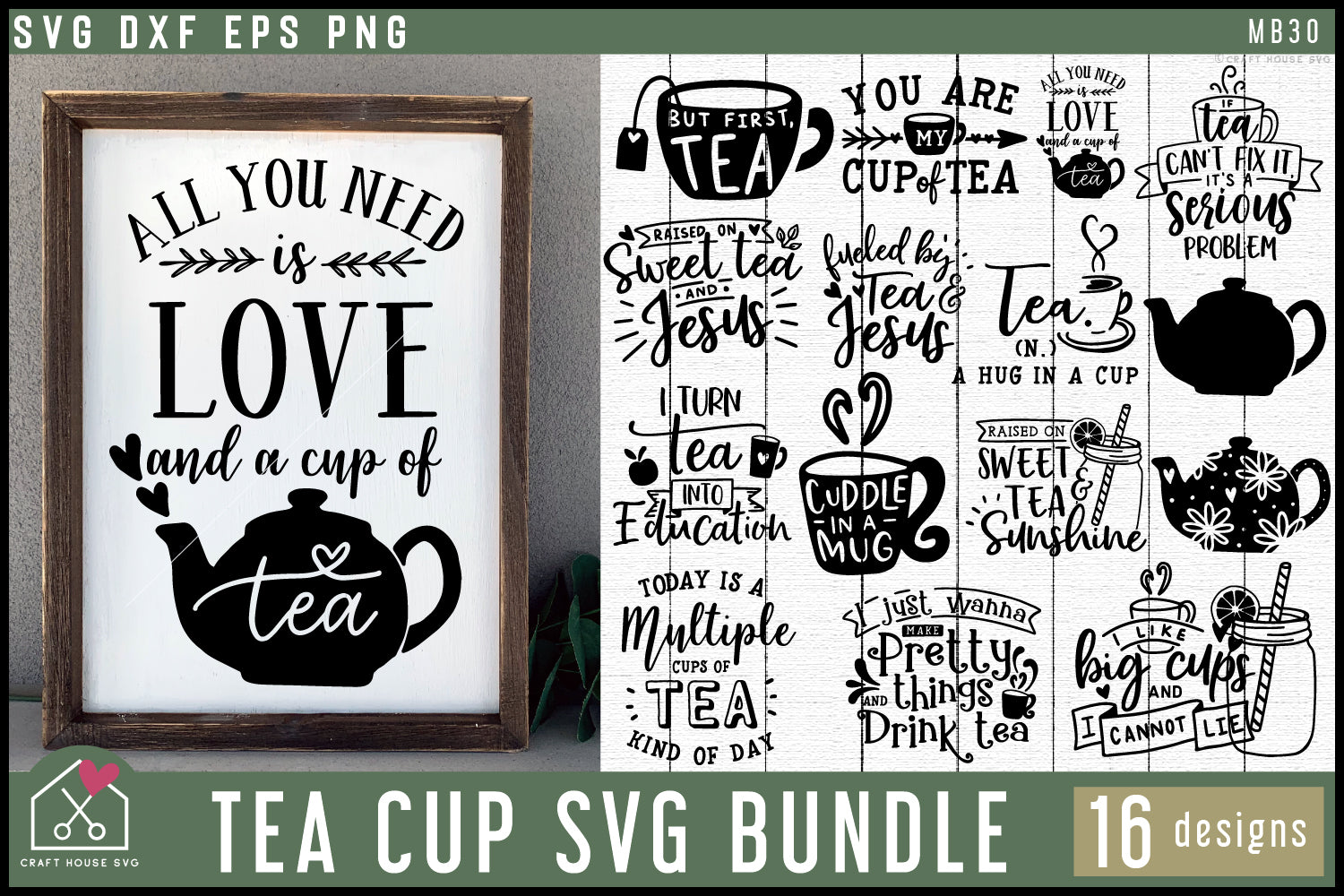 Tea SVG Bundle - Craft House SVG