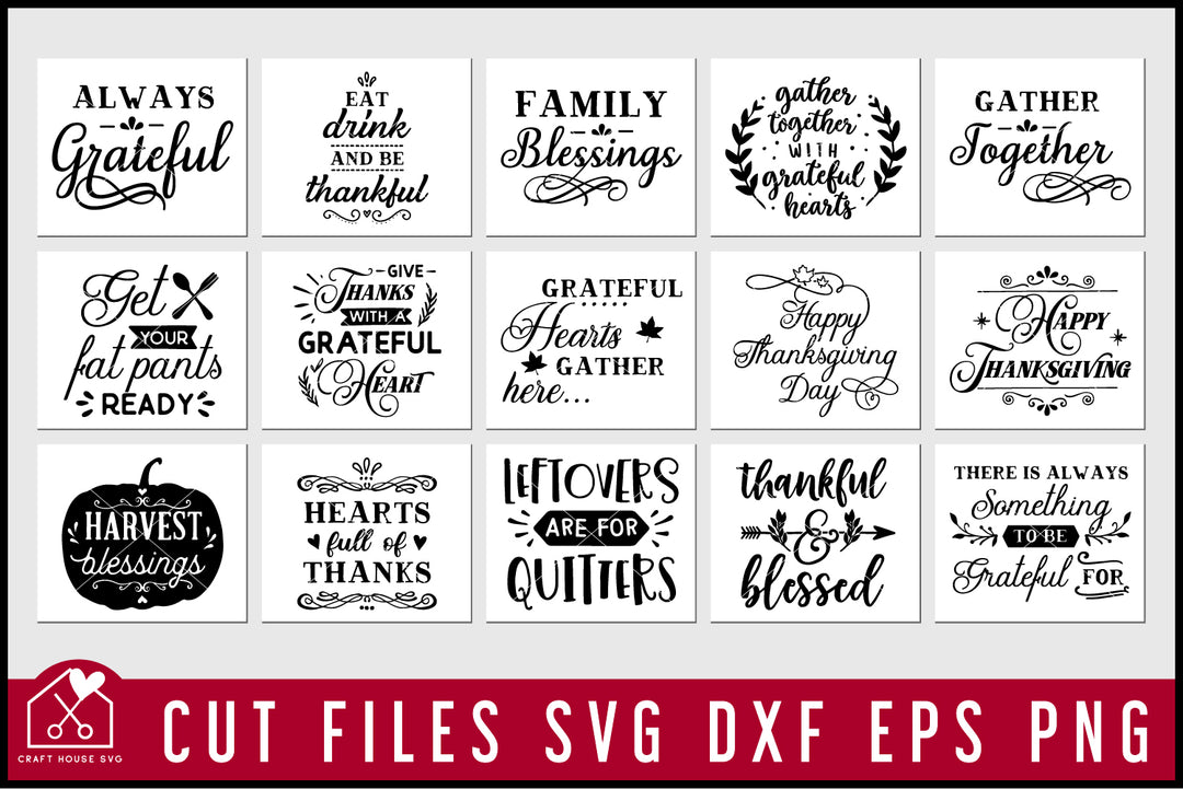 Thanksgiving Sign SVG Bundle Thanksgiving Cut Files