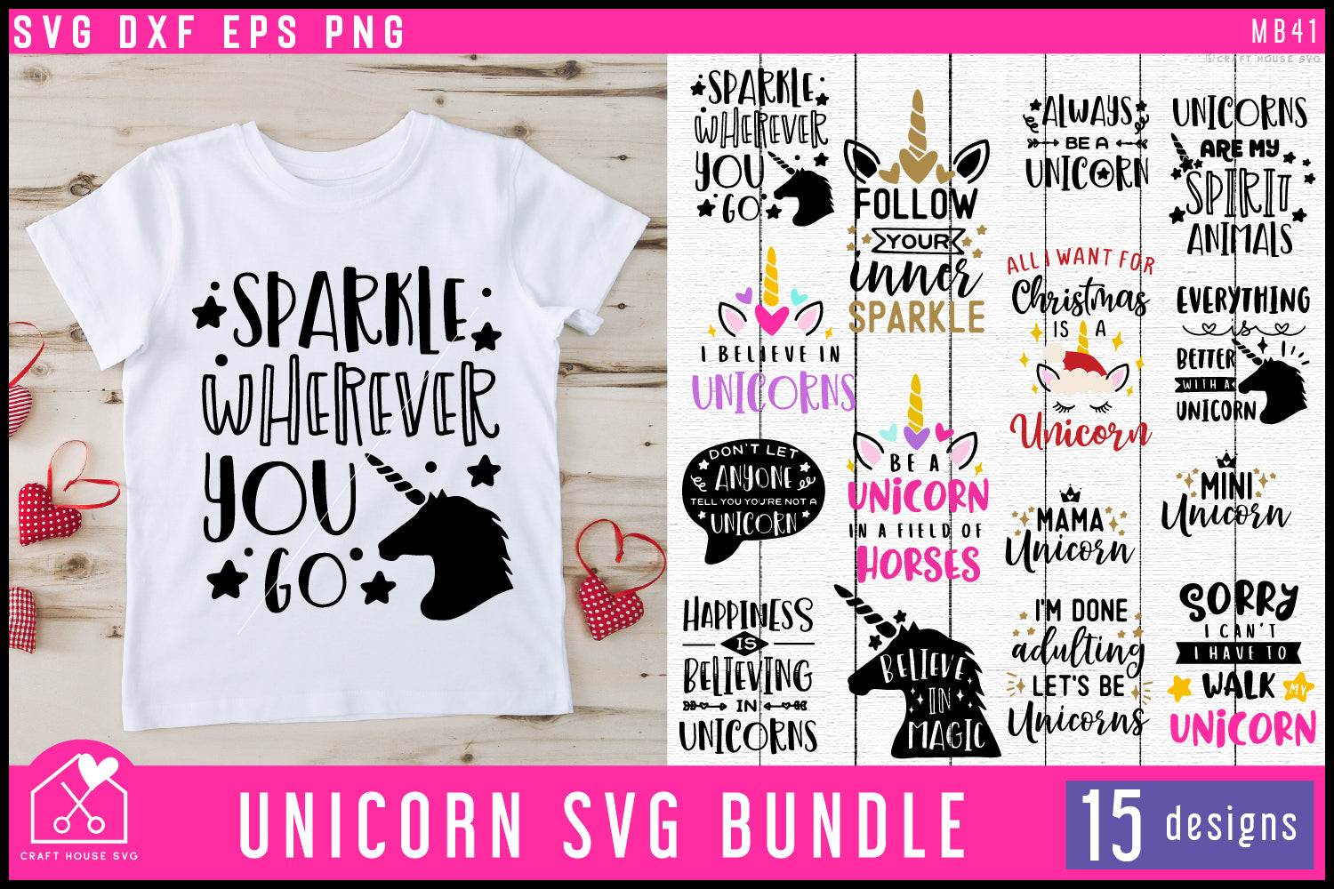 Unicorn SVG Bundle - Craft House SVG