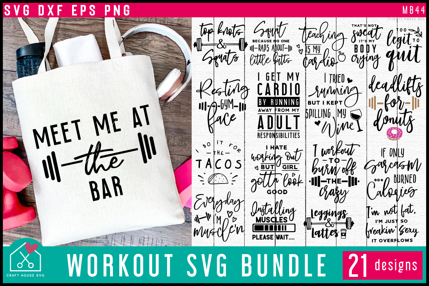 Gym SVG Bundle - Craft House SVG