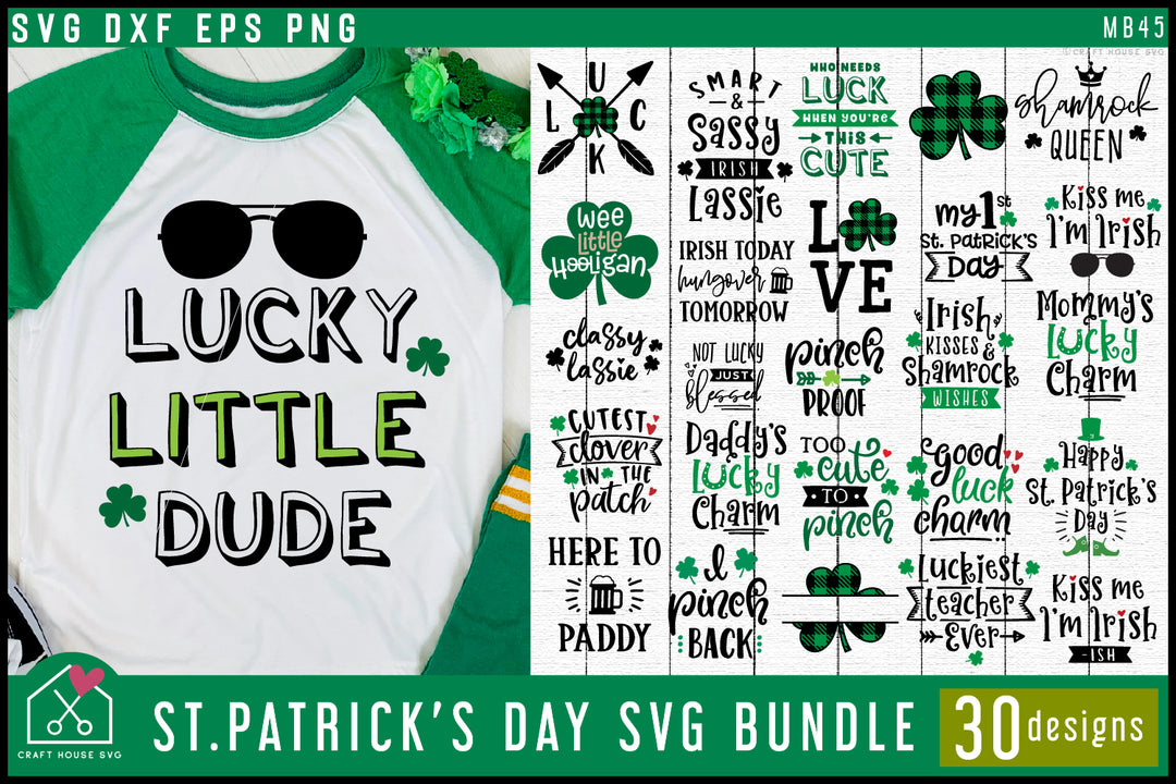 St. Patrick's Day SVG Bundle Irish Shirt Design Cut Files