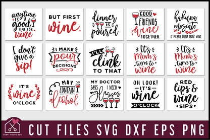 Wine SVG Bundle - Craft House SVG