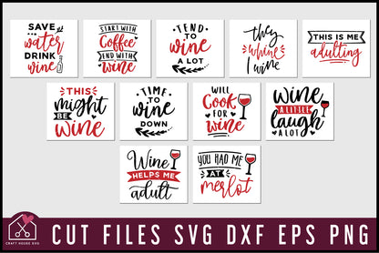 Wine SVG Bundle - Craft House SVG