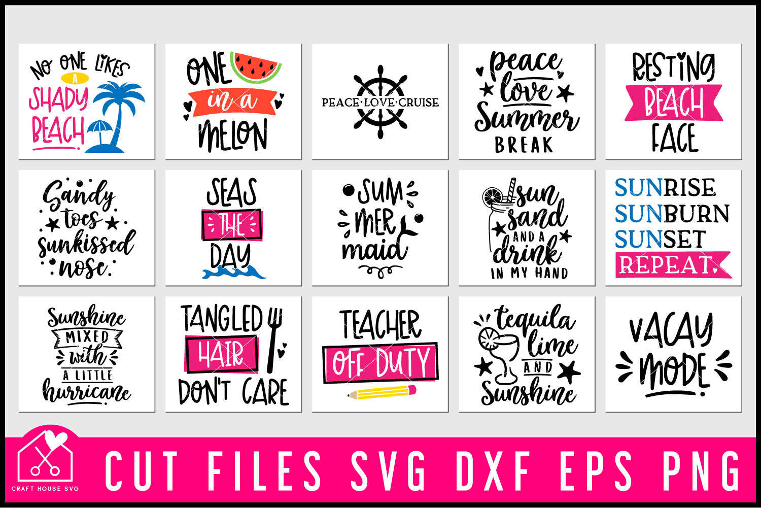 Summer SVG Bundle - Craft House SVG