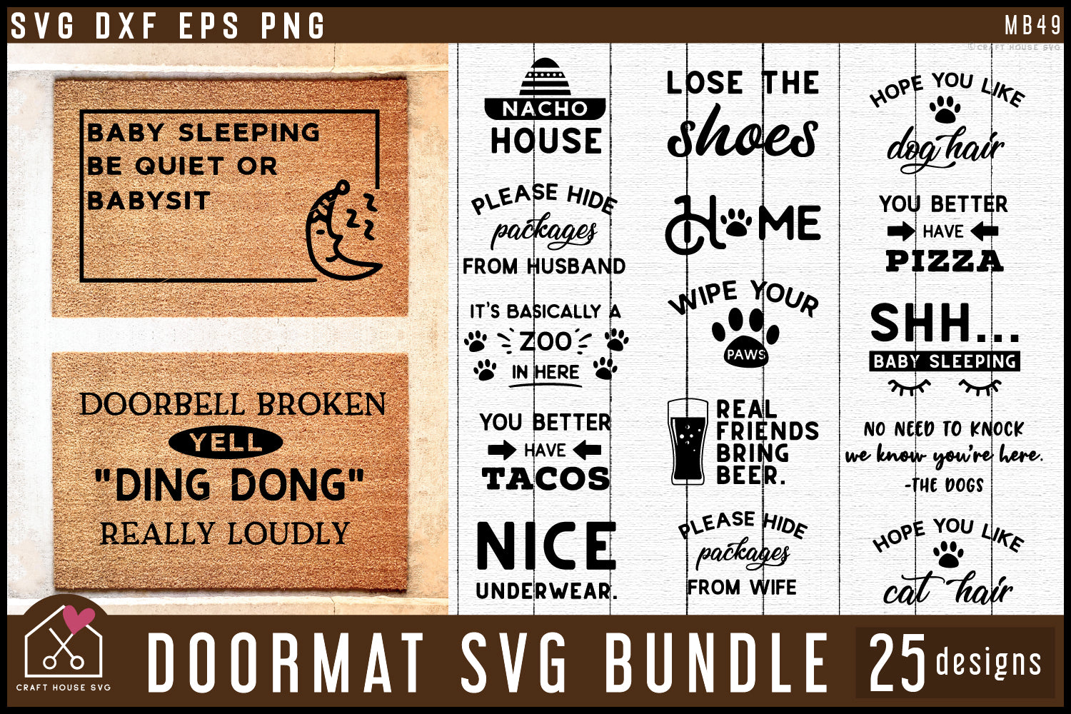 Doormat SVG Bundle - Craft House SVG