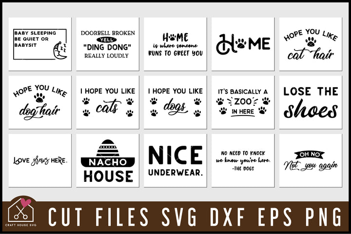 Doormat SVG Bundle Funny Doormat Design Cut Files