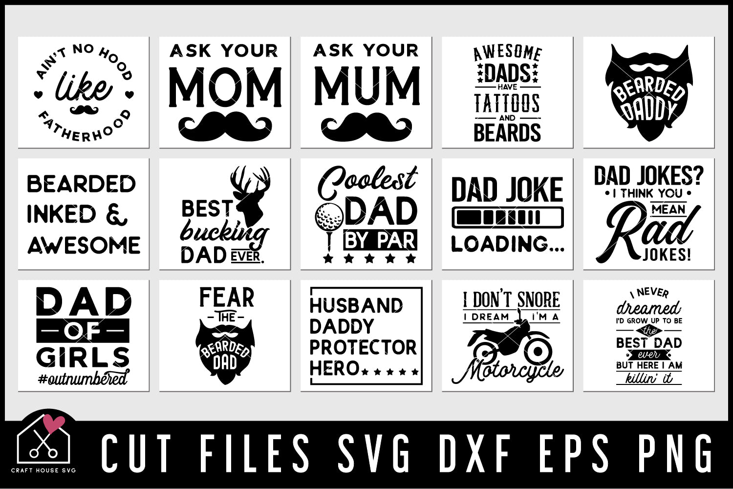 Dad Shirt SVG Bundle - Craft House SVG