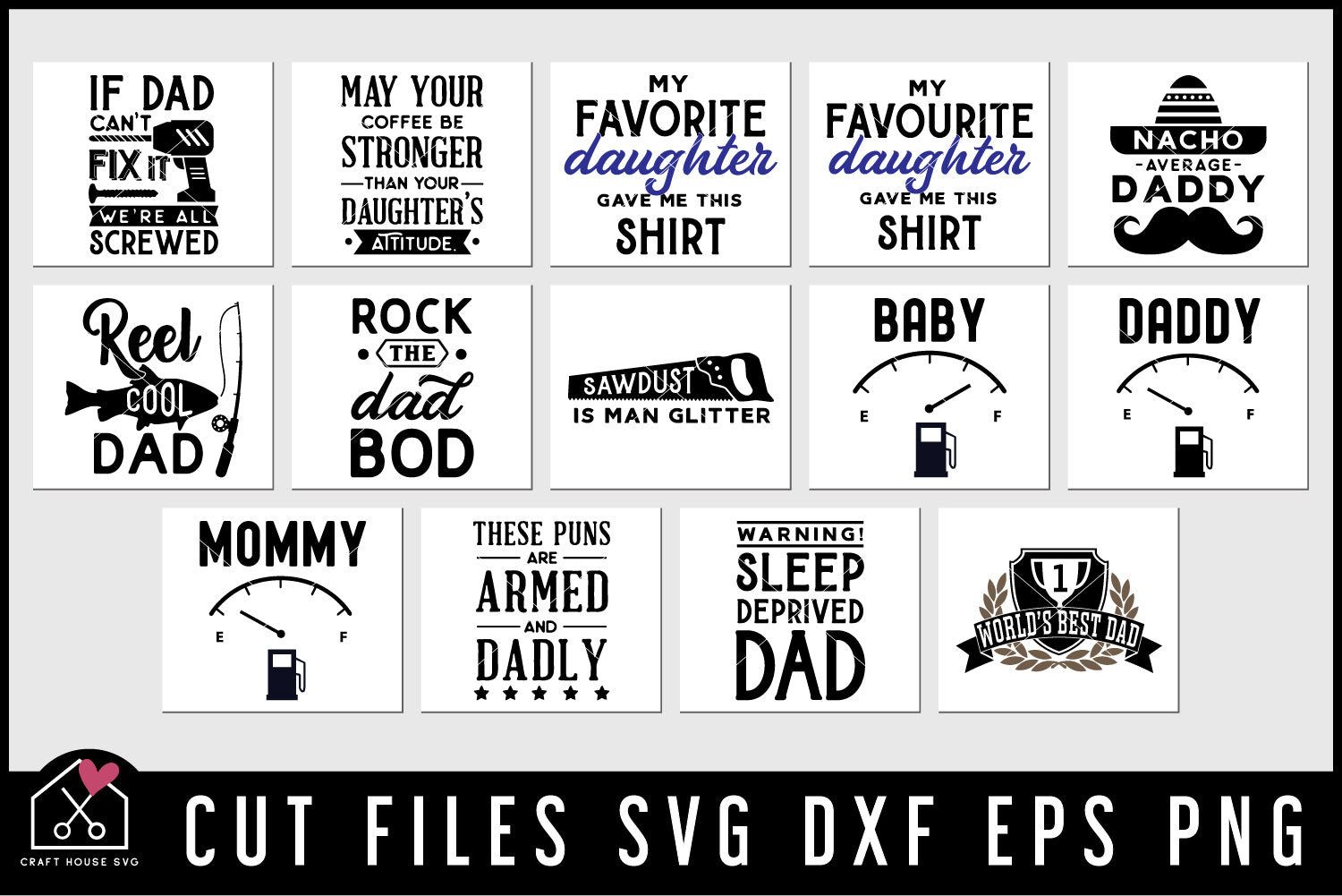 Dad Shirt SVG Bundle - Craft House SVG