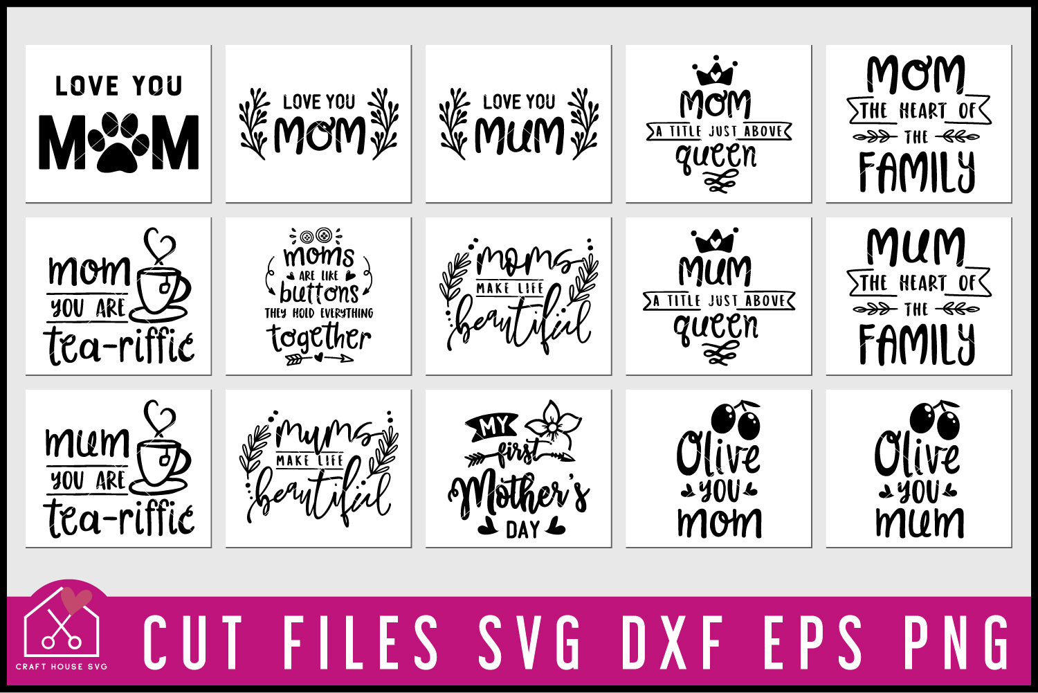 Mother's Day SVG Bundle - Craft House SVG