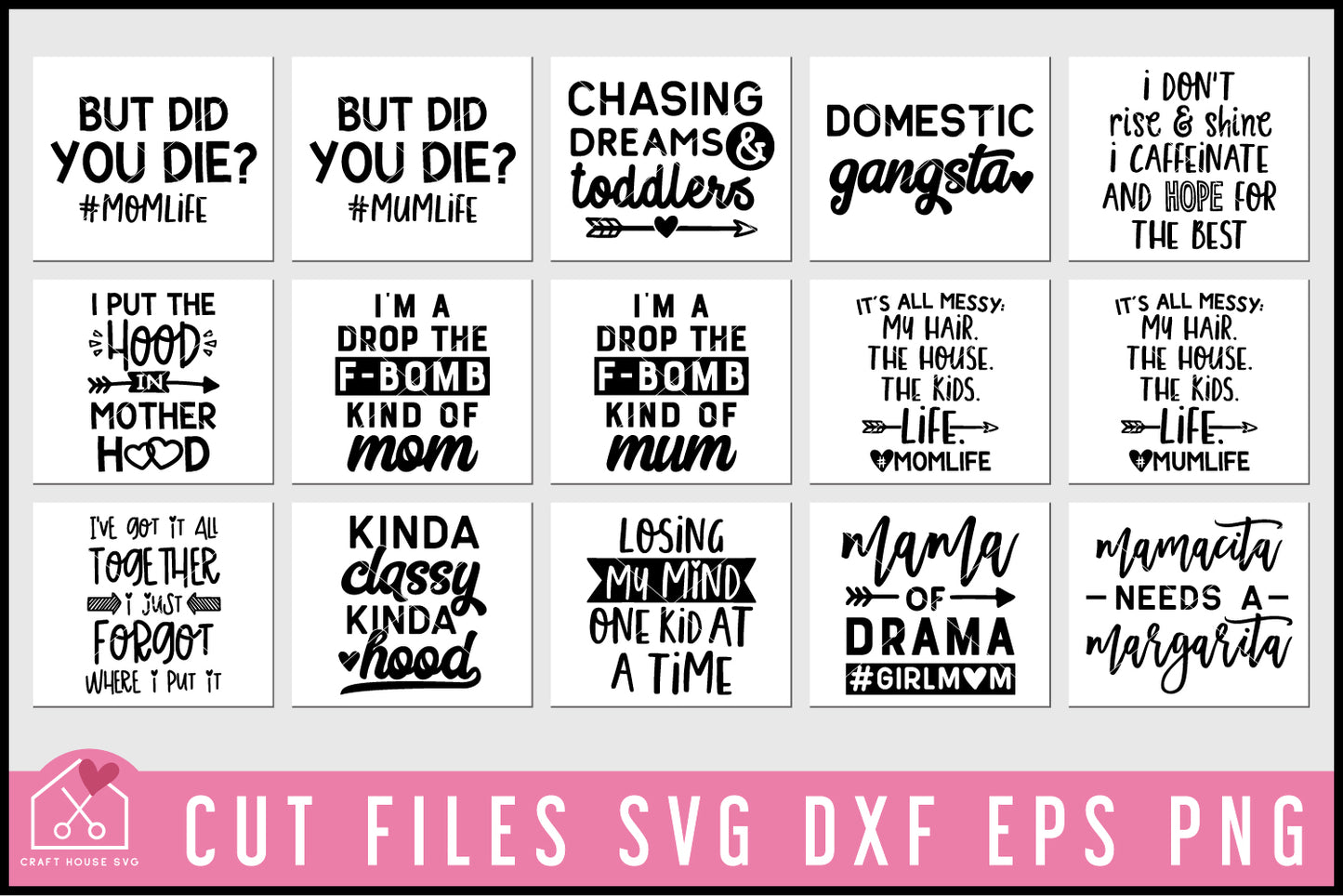 Mom's Shirt SVG Bundle - Craft House SVG