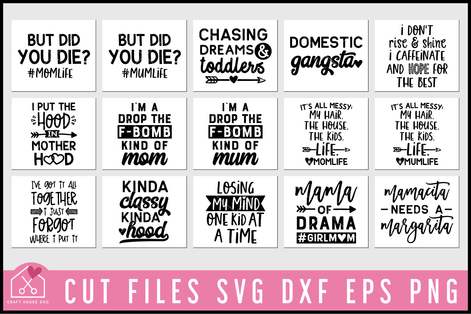 Mom's Shirt SVG Bundle - Craft House SVG