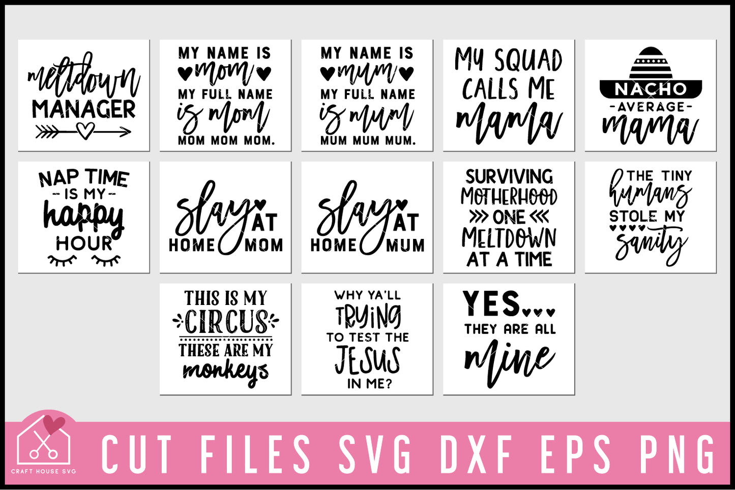 Mom's Shirt SVG Bundle - Craft House SVG