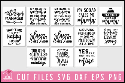 Mom's Shirt SVG Bundle - Craft House SVG