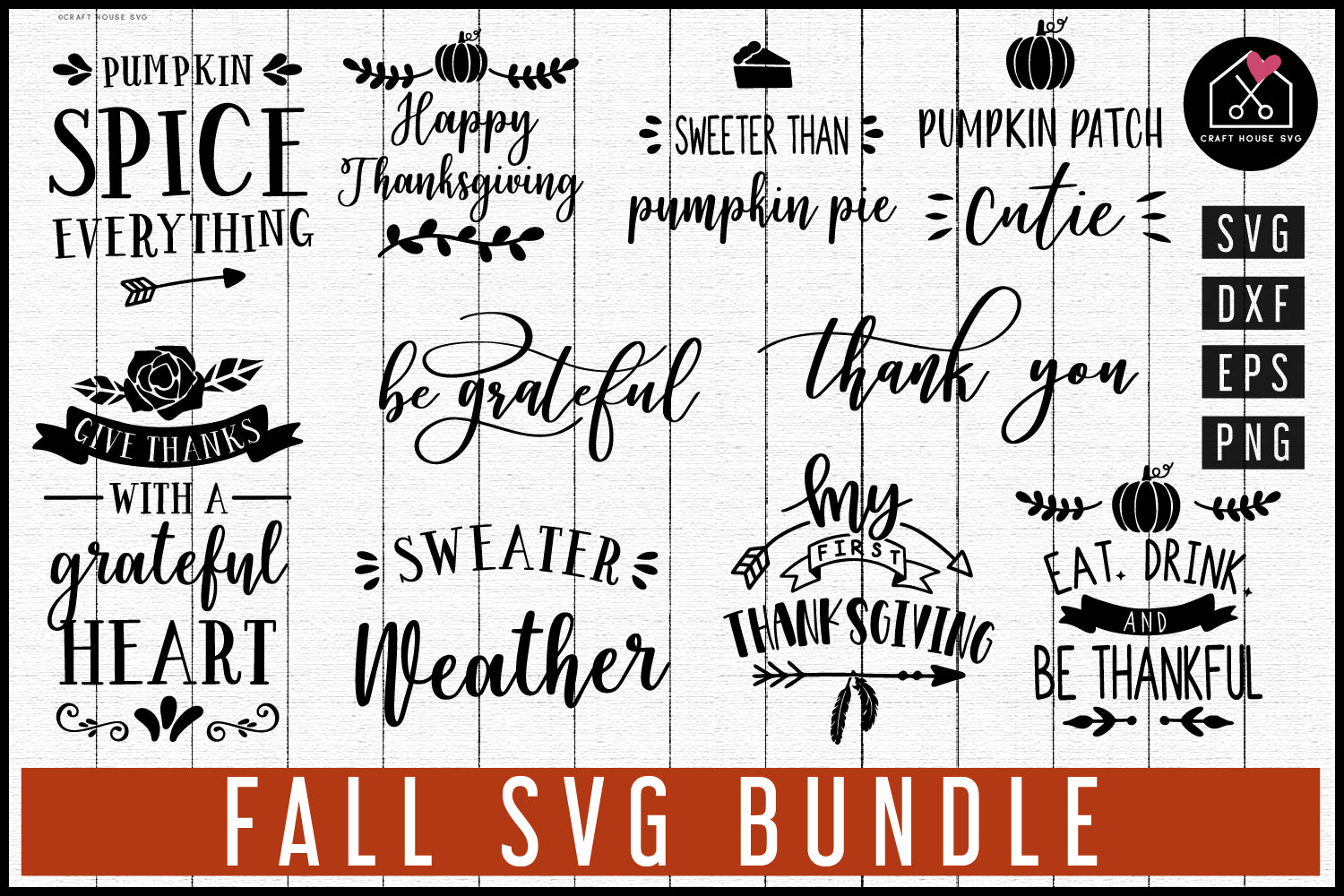 Fall SVG Bundle - Craft House SVG