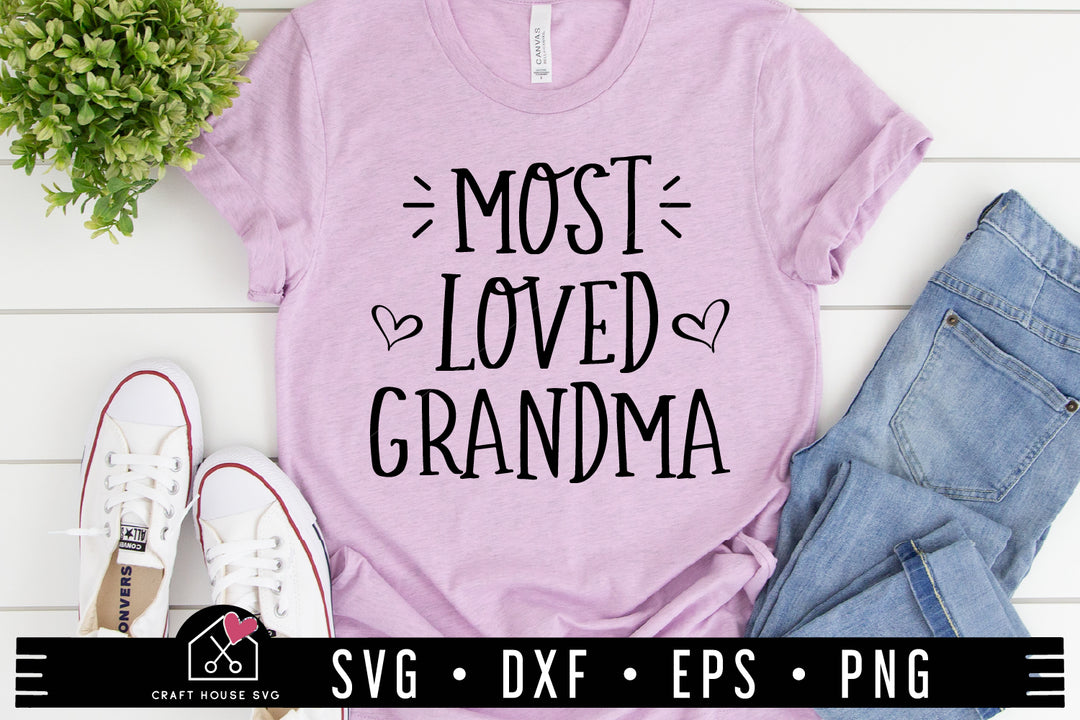 Most loved grandma SVG Grandparents Shirt Cut File
