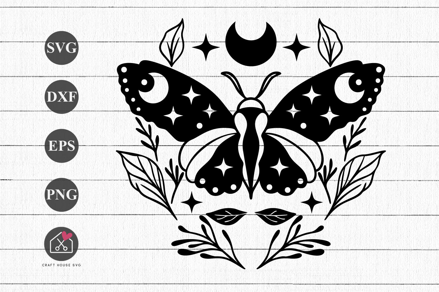 Mythical Moth SVG Celestial Butterfly Cut Files