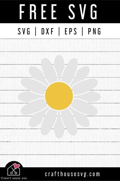 FREE Daisy SVG Flower Cut File | FB446 - Craft House SVG