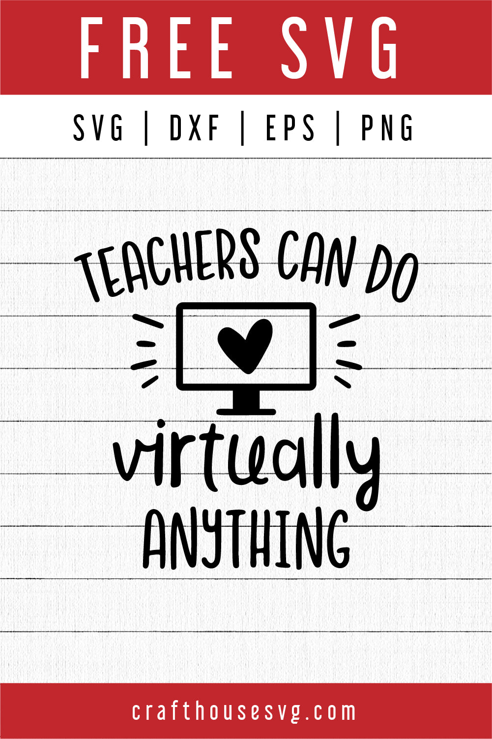 FREE Teachers can do virtually anything SVG | FB150 - Craft House SVG