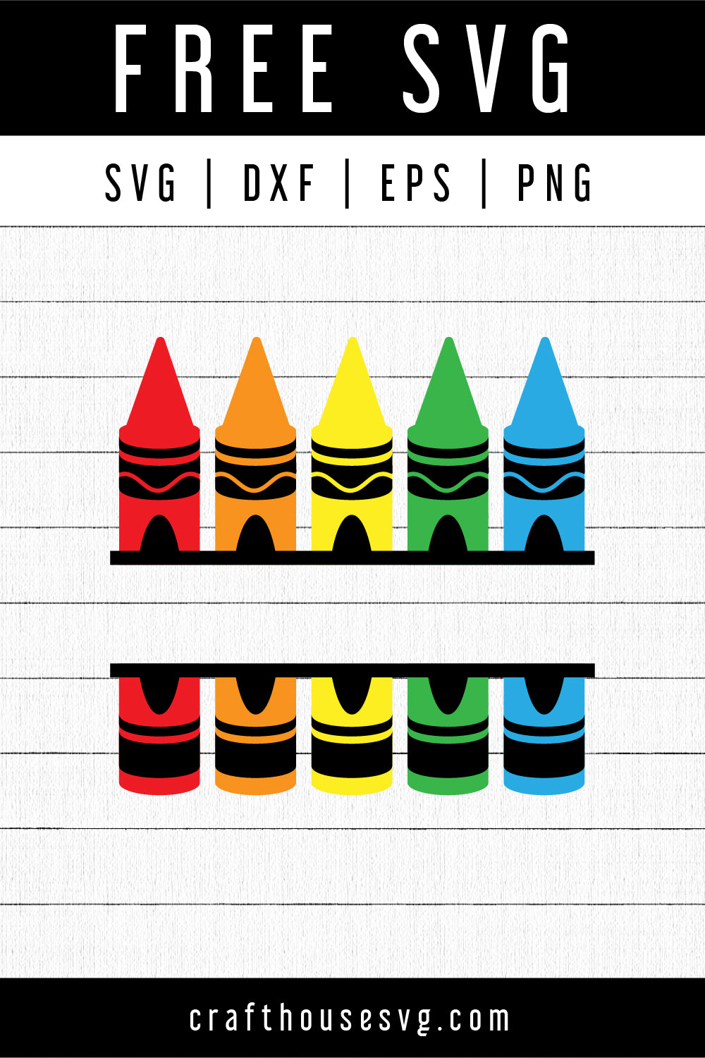 FREE Crayon Monogram SVG | FB153 - Craft House SVG