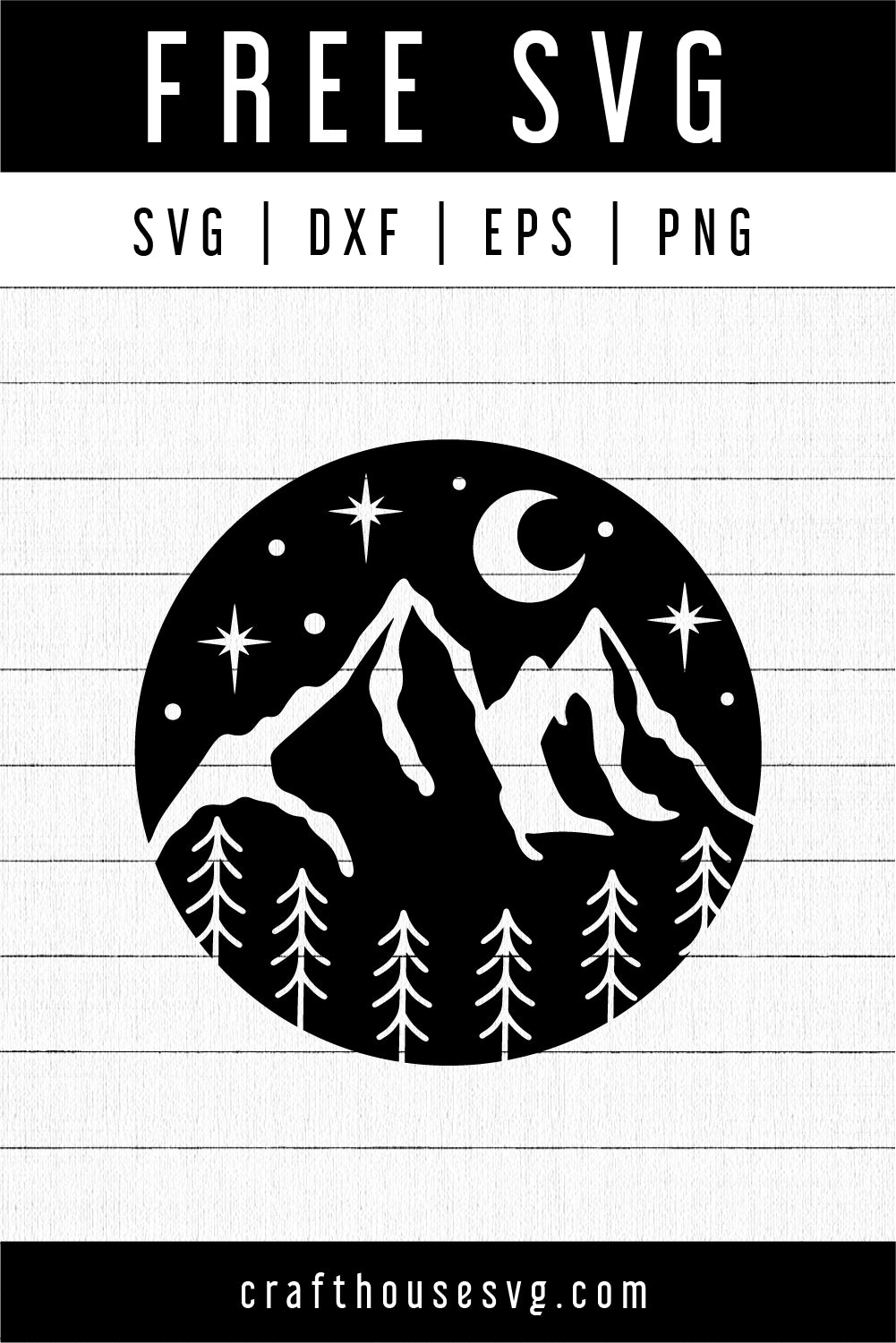 FREE Circle Camping Scene SVG | FB155 - Craft House SVG