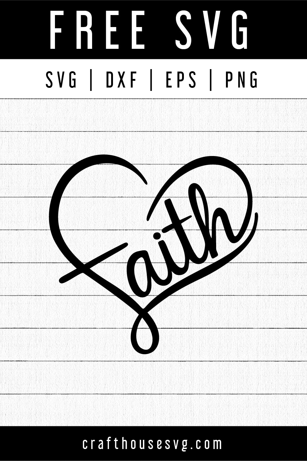 FREE Faith Heart SVG | FB159 - Craft House SVG