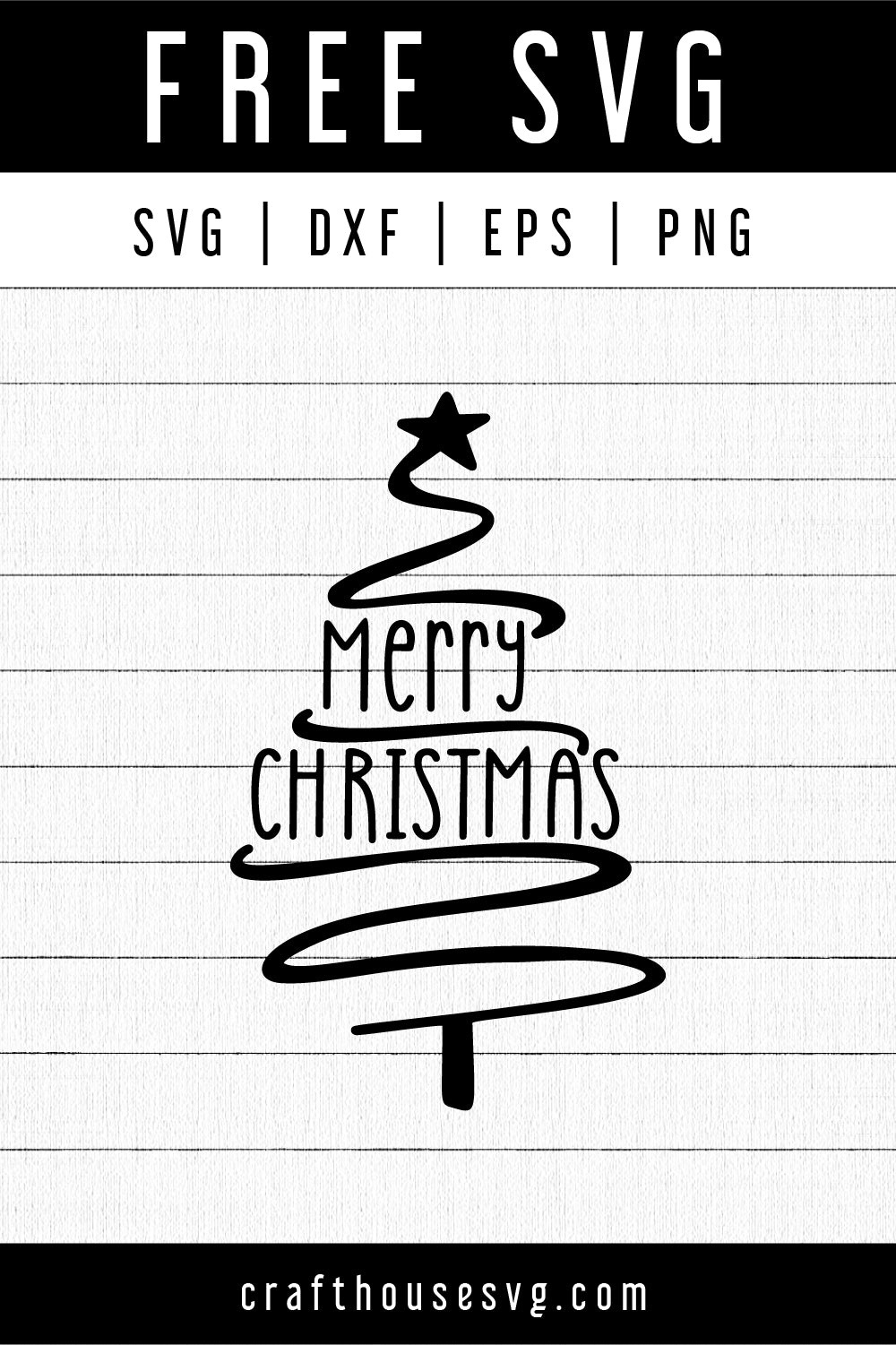 FREE Merry Christmas SVG | FB160 - Craft House SVG