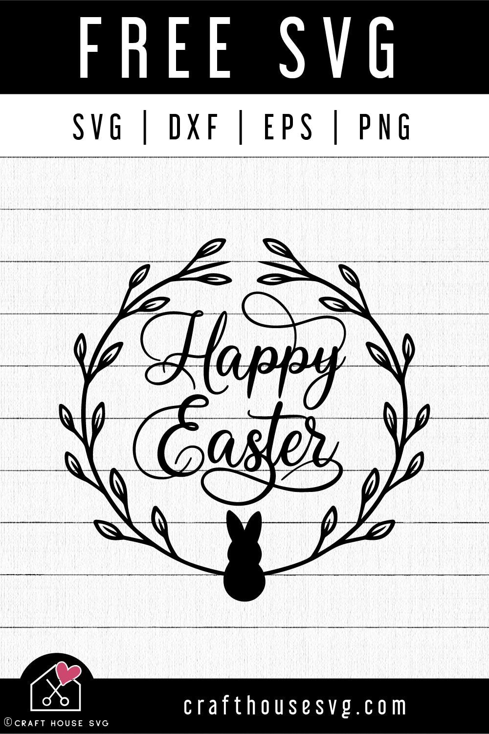 FREE Happy Easter SVG file | Easter wood sign SVG | FB177 - Craft House SVG