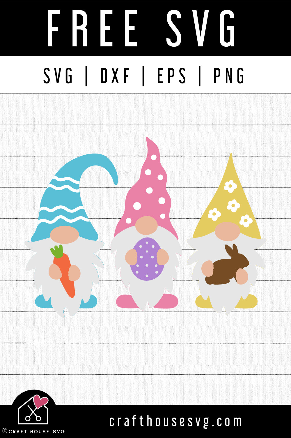 FREE Easter Gnomes SVG file | Easter SVG | FB181 - Craft House SVG