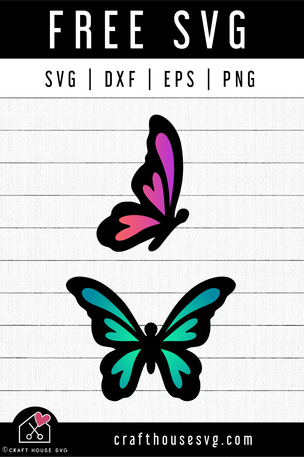FREE Butterfly SVG | Spring SVG | FB184 - Craft House SVG
