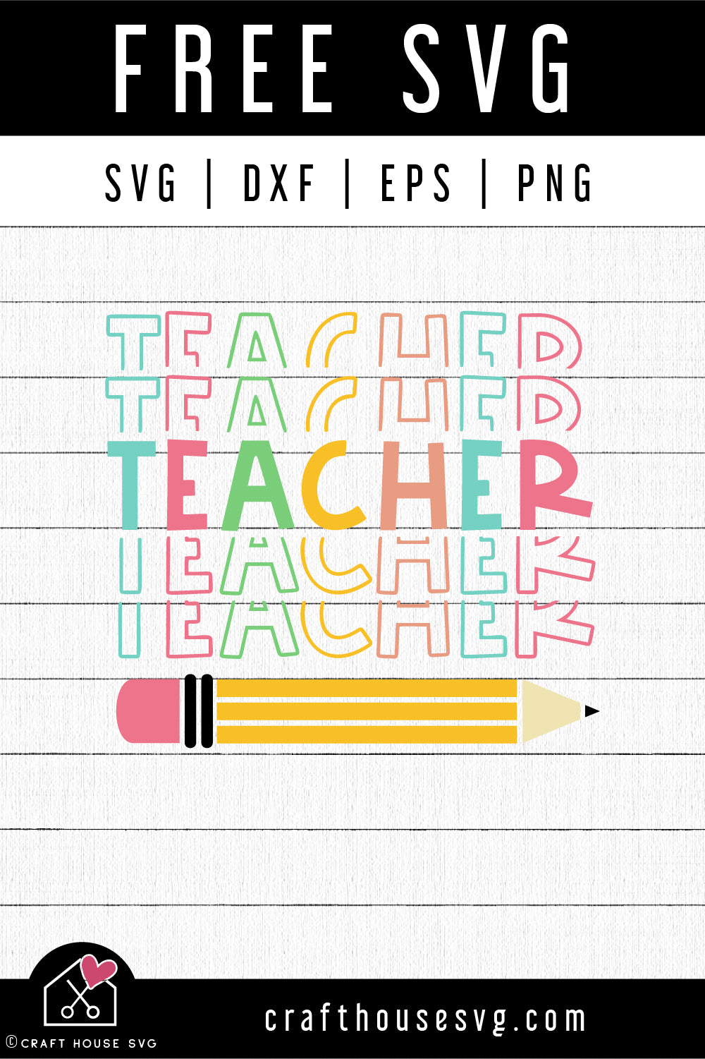 FREE Teacher echo SVG | Teacher SVG | FB187 - Craft House SVG
