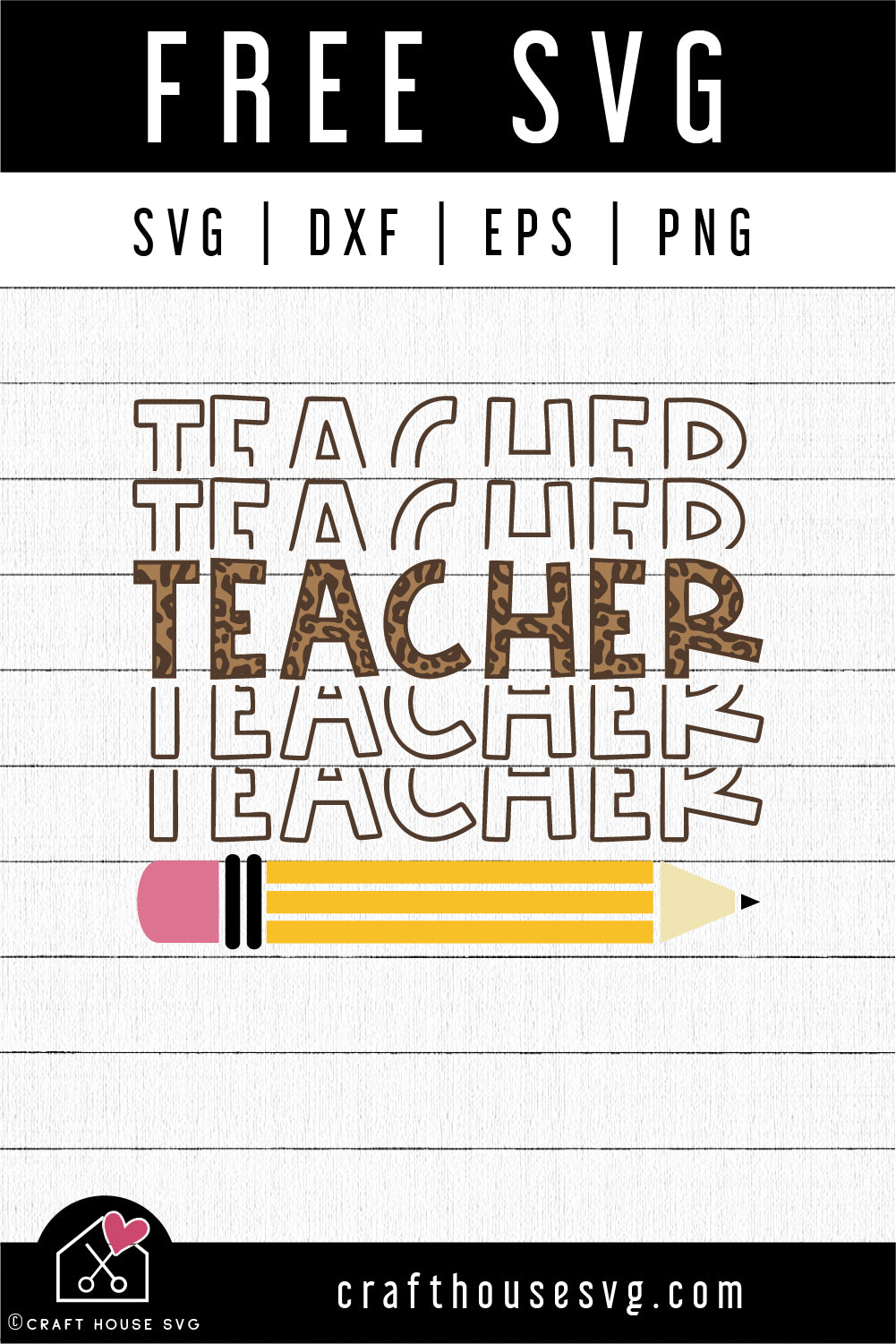 FREE Teacher echo leopard SVG | Teacher SVG | FB188