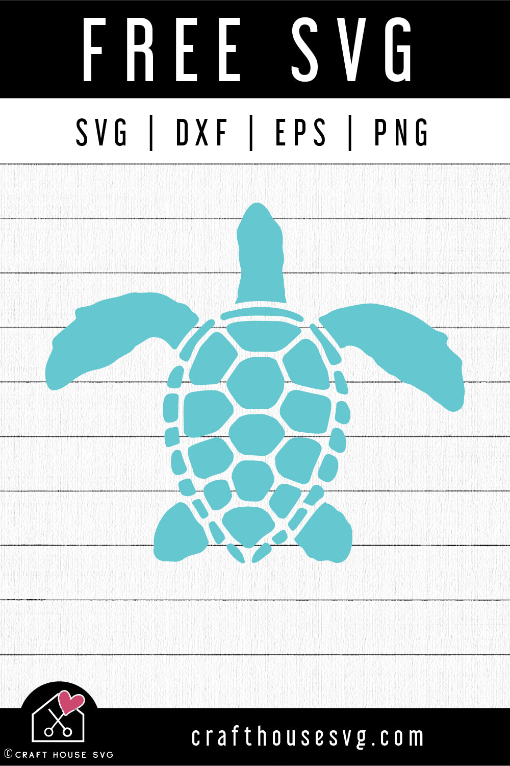 FREE Sea turtle SVG file | FB207 - Craft House SVG
