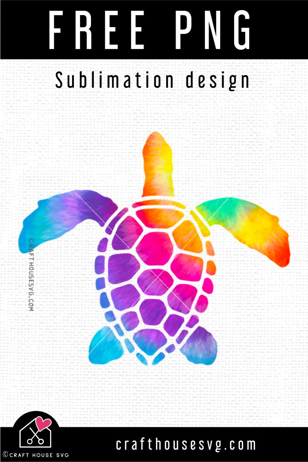 FREE Sea Turtle Sublimation PNG file | FB208 - Craft House SVG