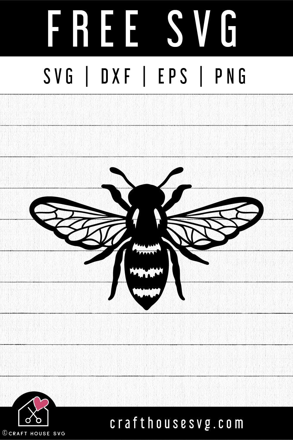 FREE Bee SVG cut file | FB212 - Craft House SVG