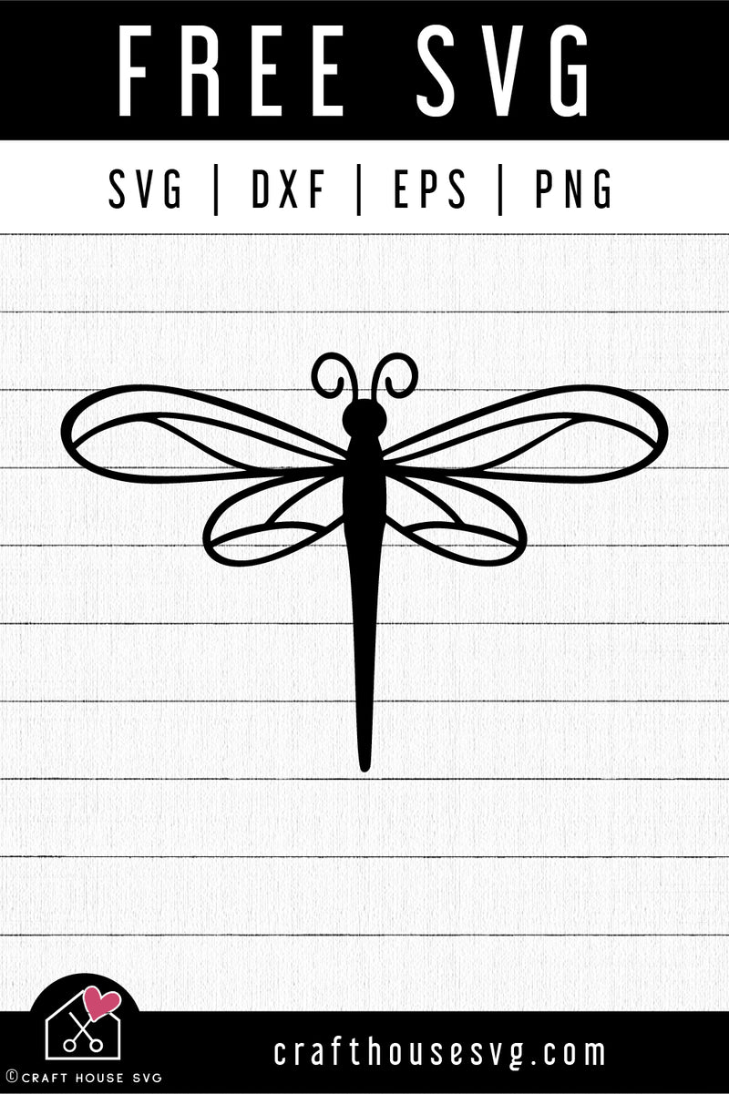 FREE Dragonfly SVG cut file - Craft House SVG