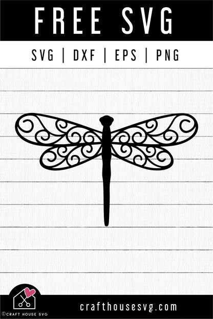 FREE Dragonfly SVG | FB226 - Craft House SVG