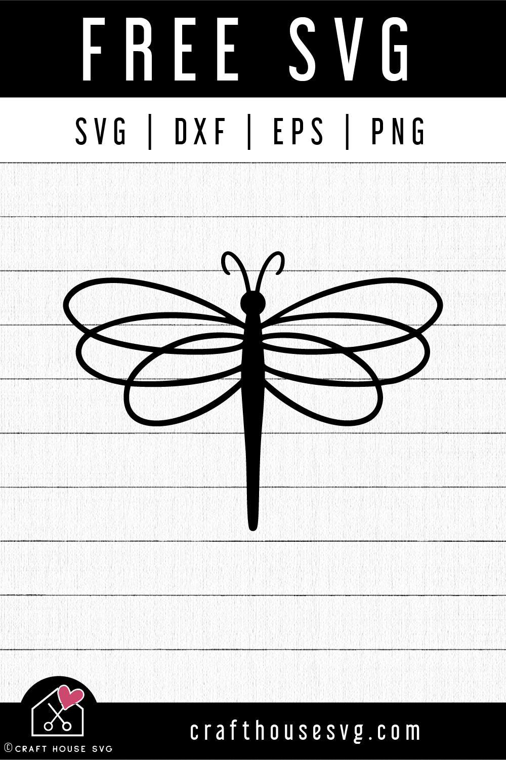 FREE Dragonfly SVG | FB227 - Craft House SVG