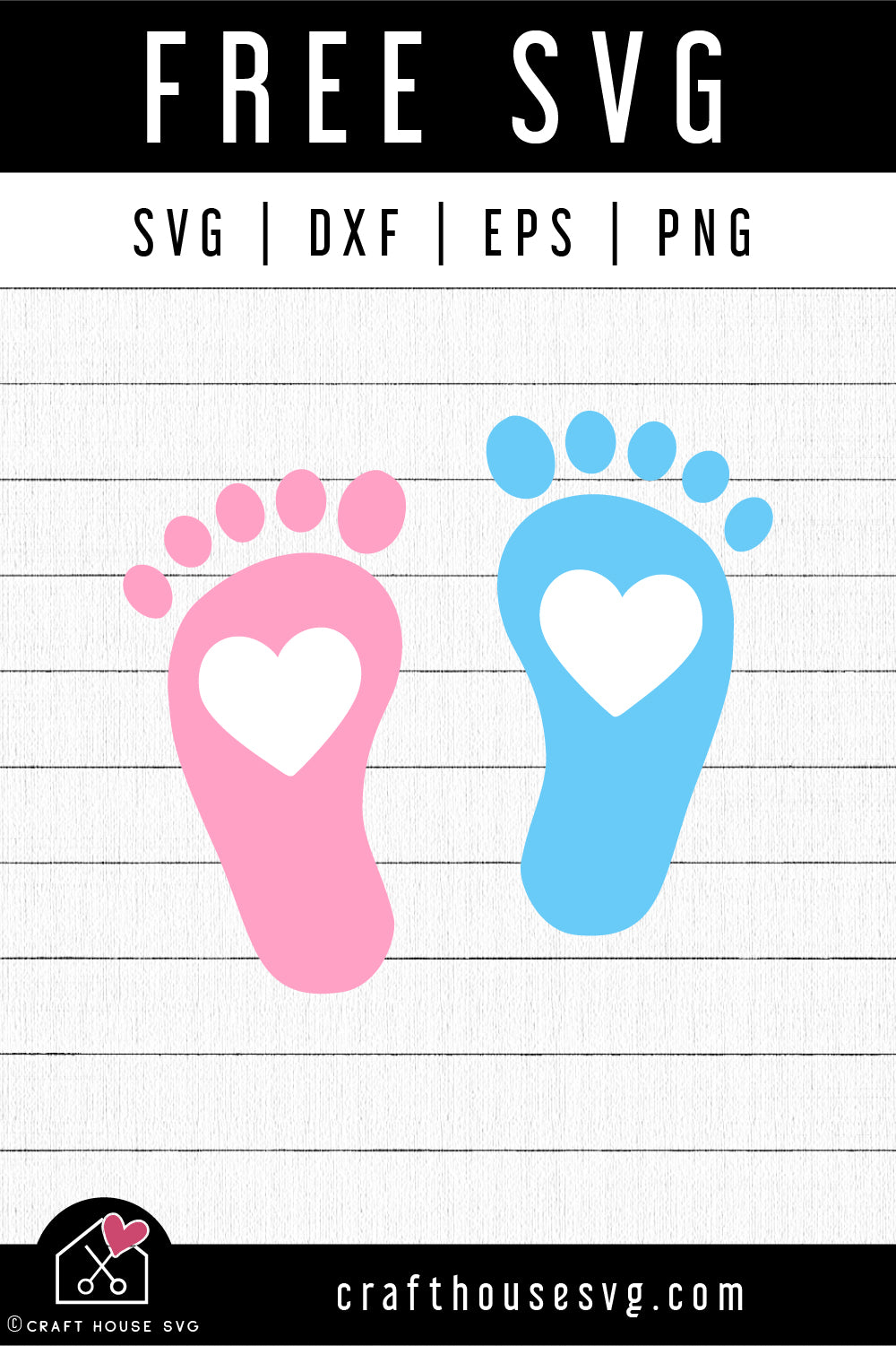 FREE Baby Footprint SVG | FB237 - Craft House SVG