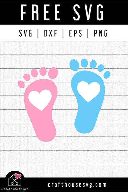 FREE Baby Footprint SVG | FB237 - Craft House SVG