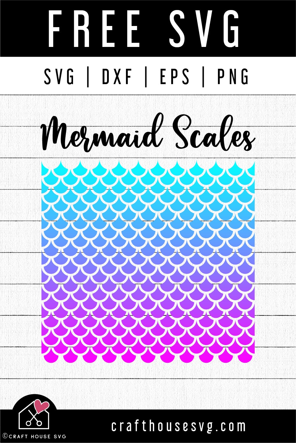 FREE Mermaid Scale SVG | FB242 - Craft House SVG