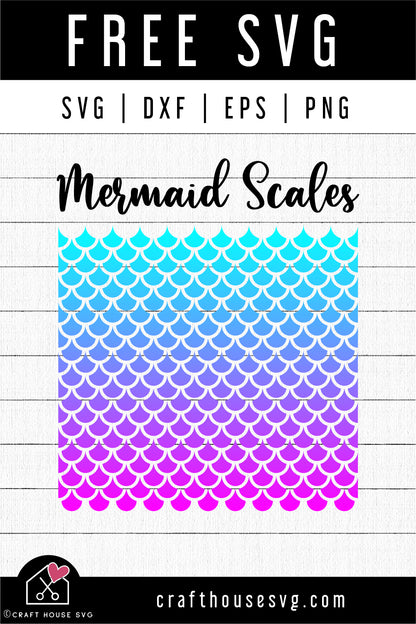 FREE Mermaid Scale SVG | FB242 - Craft House SVG