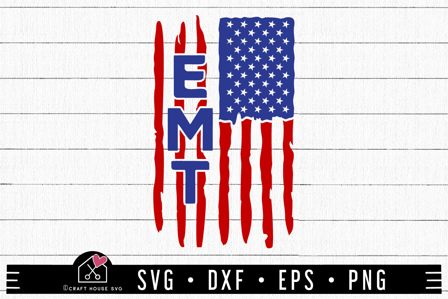 Patriotic EMT Flag SVG Cut Files
