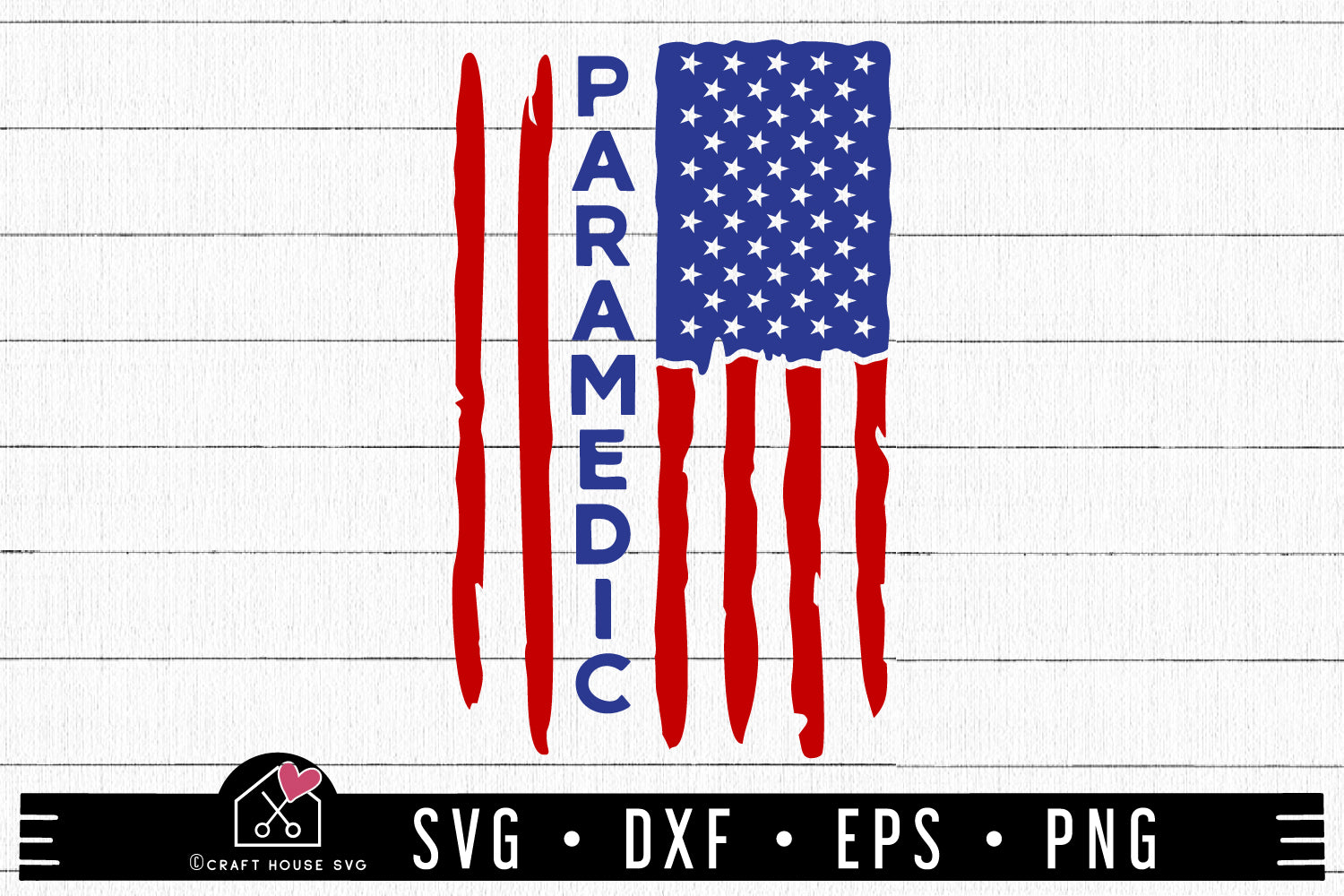 Patriotic Paramedic Flag SVG Cut Files