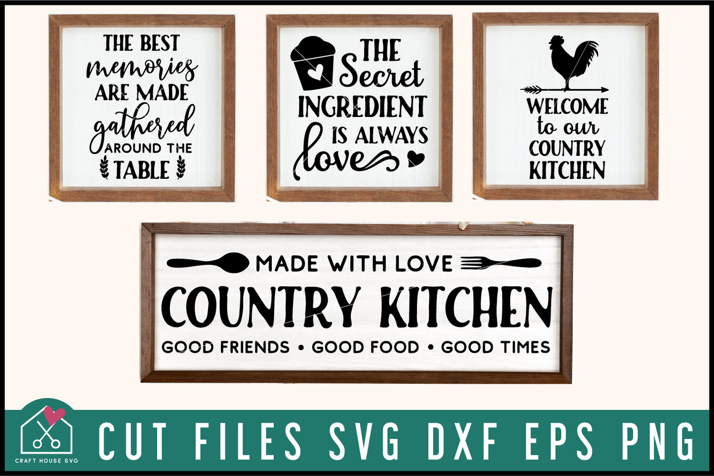 Kitchen SVG Bundle Farmhouse Sign Cut File