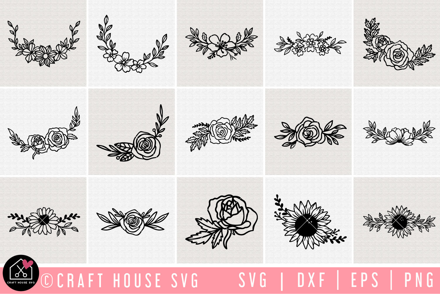 Flowers SVG Bundle - Craft House SVG