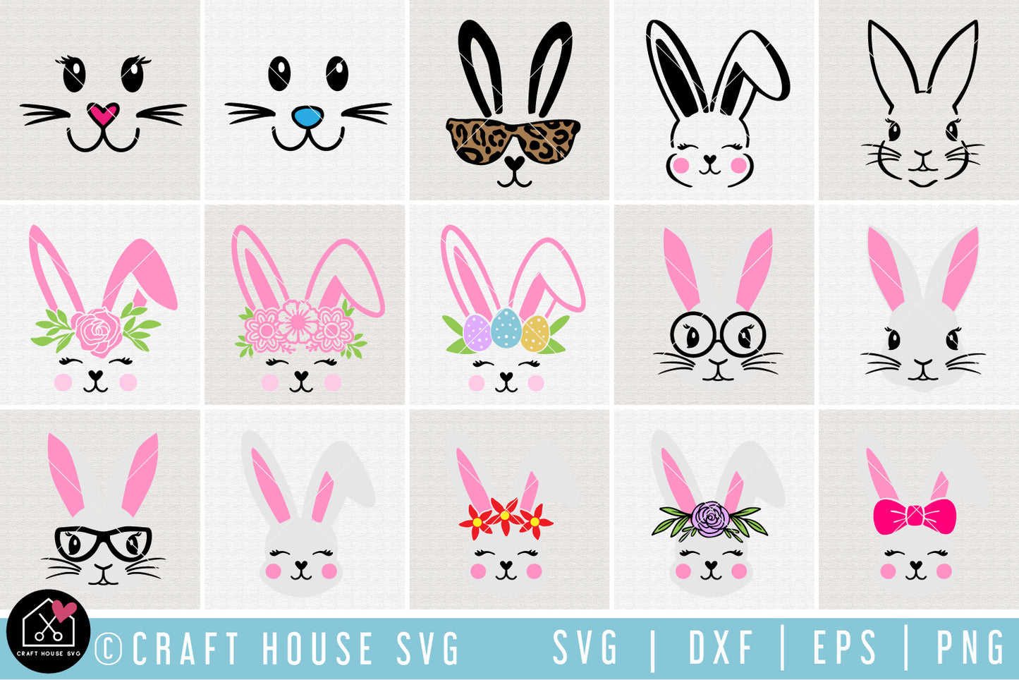 Easter Bunny SVG Bundle - Craft House SVG