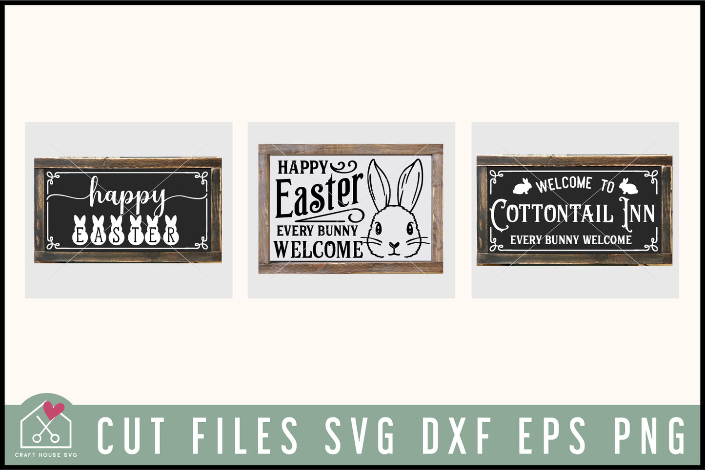 Vintage Easter Sign SVG Bundle